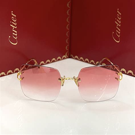 cartier romance sunglasses|cartier rimless eyeglasses women.